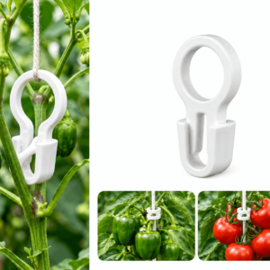 White Bio-Based Plastic Tomato & Pepper Crop Support Clip 23mm